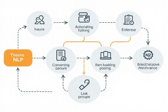 Diagramme illustrant le flux de données après l'intégration du NLP en comptabilité, montrant une amélioration.