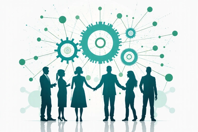 Illustration de l'innovation et de la collaboration en entreprise